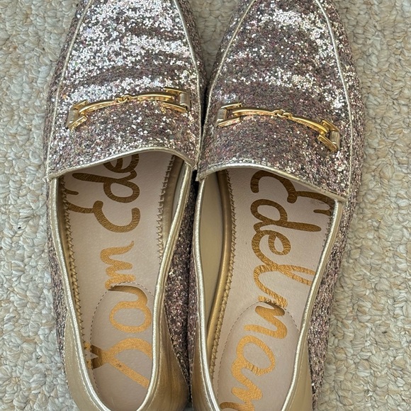 Sam Edelman Loraine Glittery Gold Flats Size 10 - Picture 4 of 5